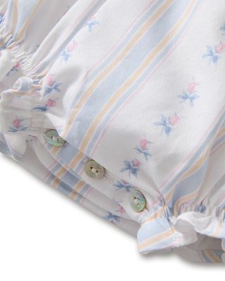 Girls' Ruffled Romper in Cottage Stripe - Baby