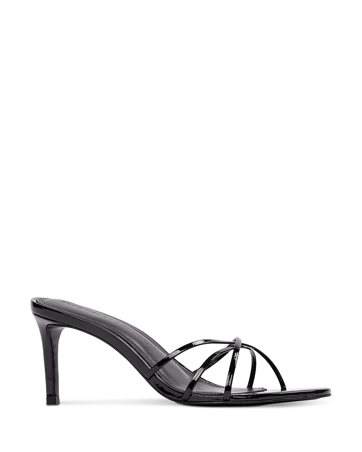 Black Suede Studio Women's Jaya 70 Strappy Leather Mule Sandals
