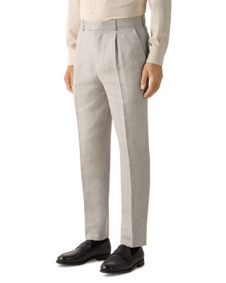 Crossover Wool Linen & Silk Pants