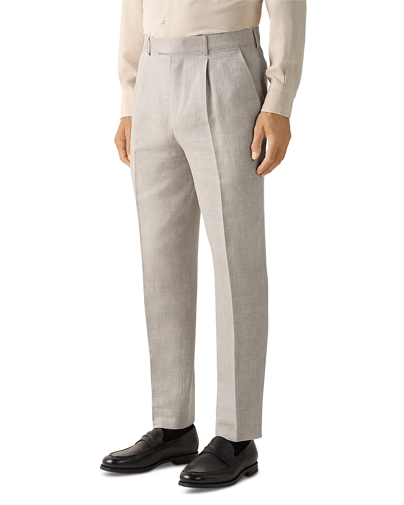 Zegna Crossover Wool Linen & Silk Pants