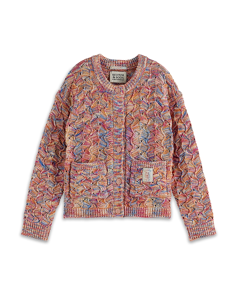 Scotch & Soda Girls' Multicolor Oversized Cardigan - Little Kid, Big Kid