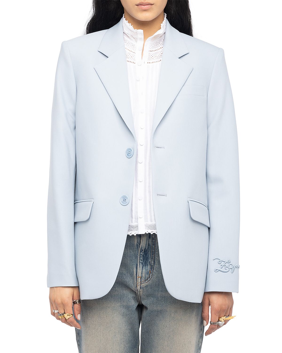 Zadig & Voltaire Vanille Notched Collar Blazer