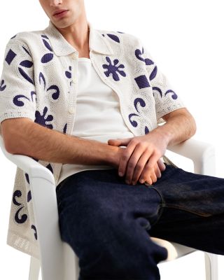 Porto Doodle Crochet Polo Shirt