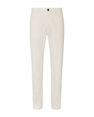 Slim Fit Stone Washed Cotton Roccia Jeans in White