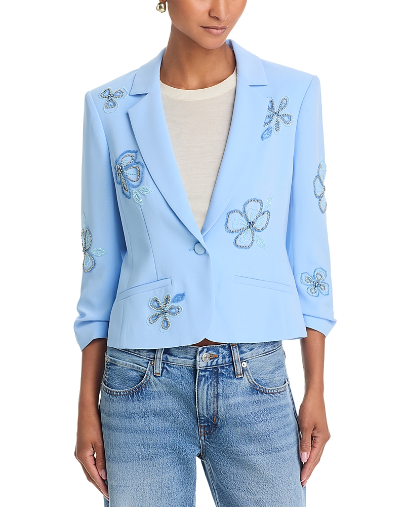 Cinq a Sept Beaded Flowers Le Petite Khloe Blazer
