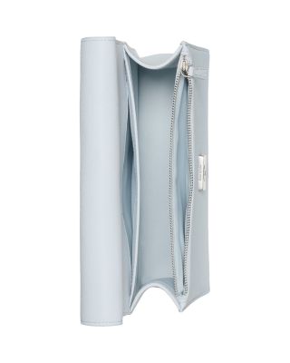 Deco Snake Embossed Leather Shoulder Bag