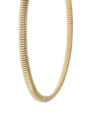 18K Yellow Gold Via Bagutta Flat Tubogas Necklace, 18"
