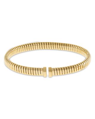 18K Yellow Gold Via Bagutta Flat Tubogas Bangle Bracelet