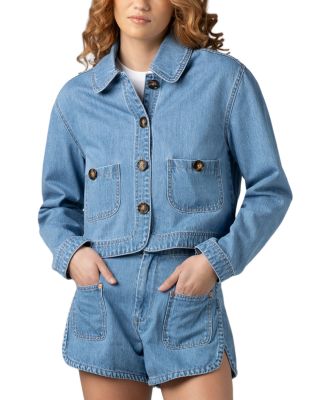 Finish Line Cropped Denim Jacket