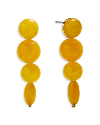Fatima Citrine Drop Earrings, 1.8"L