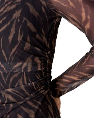 Abstract Zebra Mesh Dress