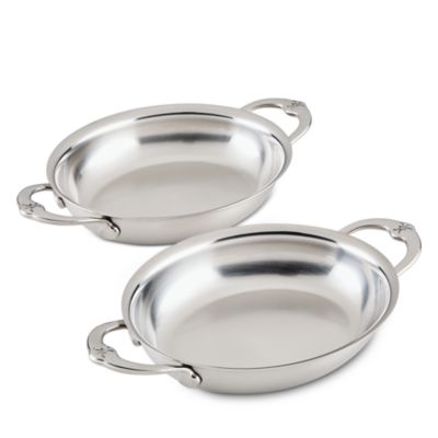 Provisions Small Stainless Steel Oval Au Gratin 2 Piece Set