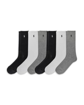 Signature Embroidered Crew Socks, Pack of Six