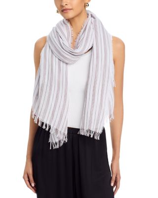 Vince Tri Stripe Cotton Scarf