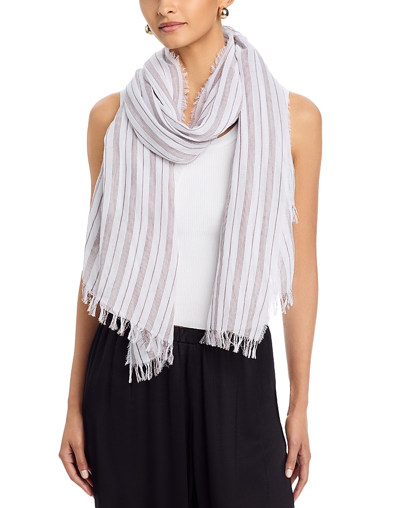 Vince Tri Stripe Cotton Scarf