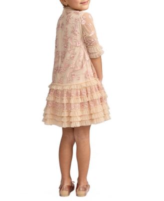 Girls' Micro Ruffle Embroidered Mini Dress - Little Kid, Big Kid