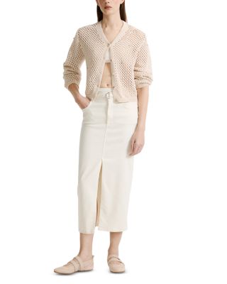 Mlmfulcro Mesh Knit Cotton Cardigan Sweater