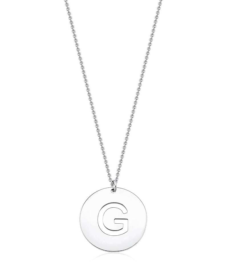 Oradina Sterling Silver Say My Name Initial Pendant Necklace