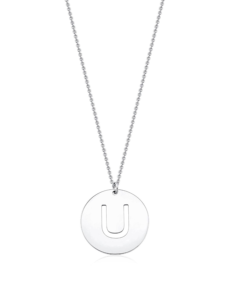 Oradina Sterling Silver Say My Name Initial Pendant Necklace