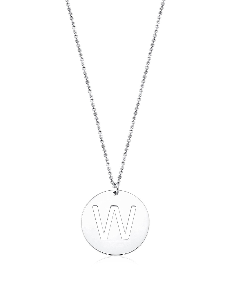 Oradina Sterling Silver Say My Name Initial Pendant Necklace