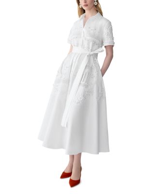 Embroidered Shirt Dress