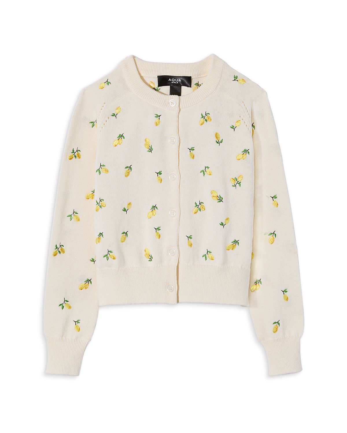Aqua Girls' Embroidered Cardigan, Big Kid - Exclusive