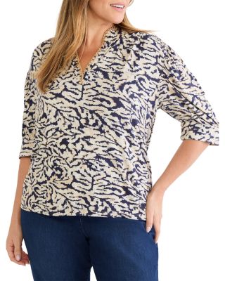Contrast Swirl Top