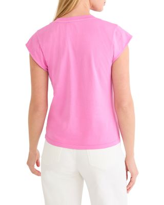 Cap Sleeve V Neck Supima Cotton Tee