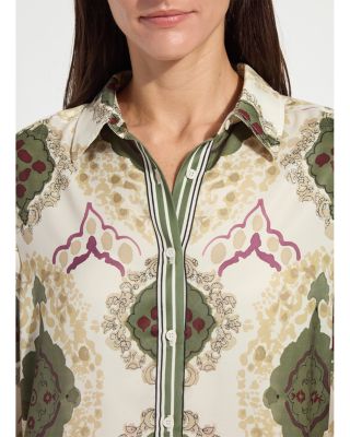 Ishani Roll Tab Printed Shirt
