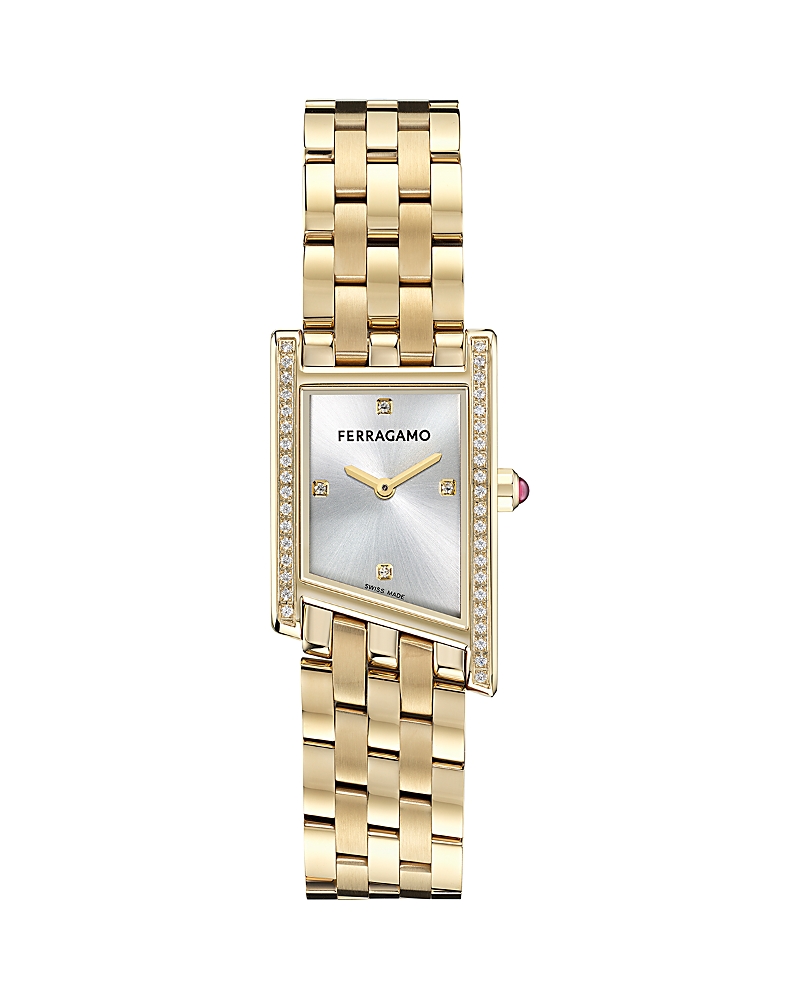 Ferragamo Asymetrique Diamond Watch, 22mm x 36mm