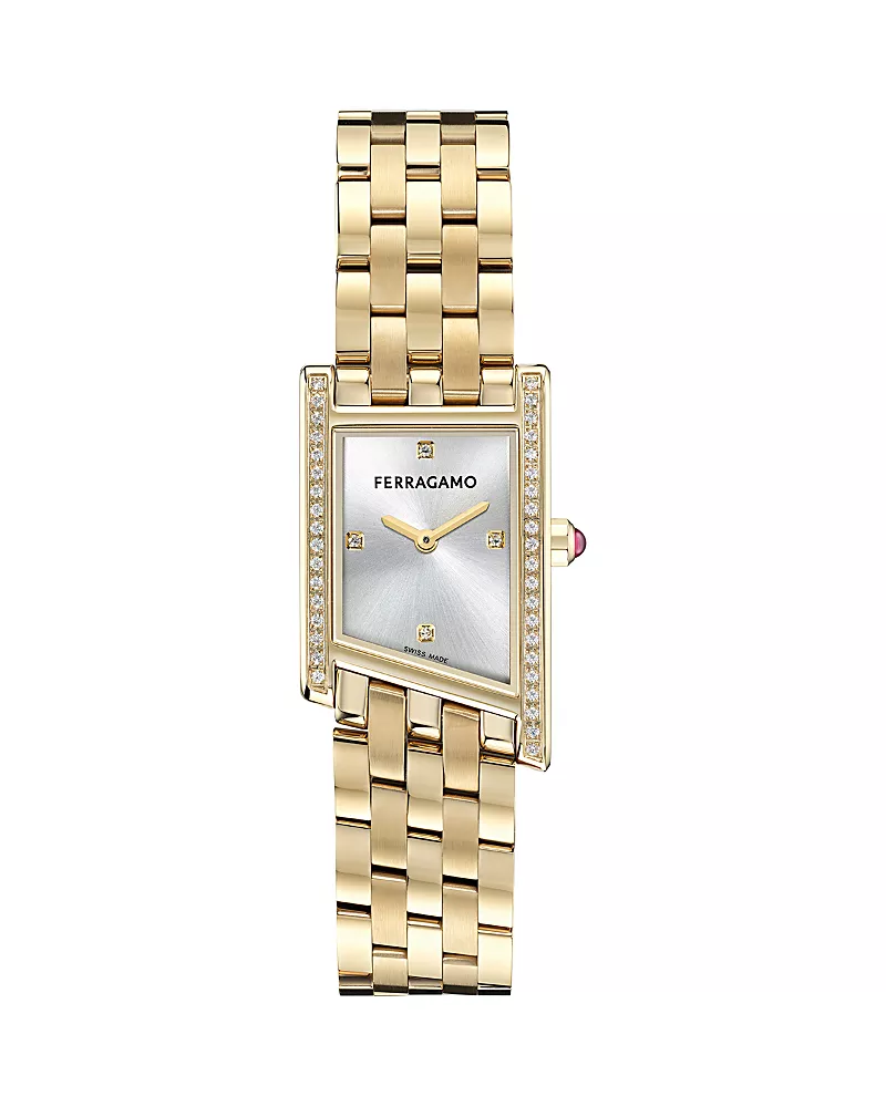 Ferragamo Asymetrique Diamond Watch, 22mm x 36mm