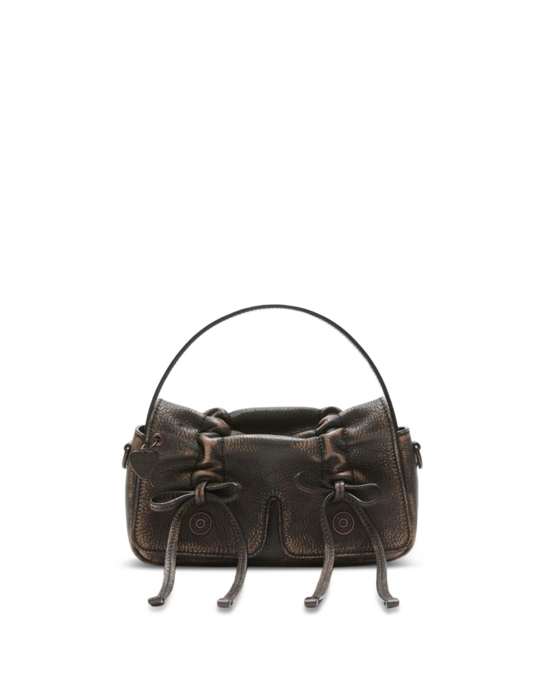 Acne Studios Multipocket Micro Vintage Leather Crossbody in Dark Brown