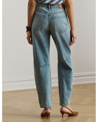 High Rise Barrel Jeans in Blue