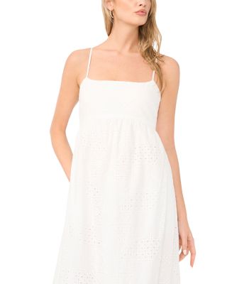 Square Neck Eyelet Maxi Dress