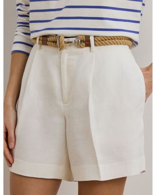 Pleated Twill Shorts