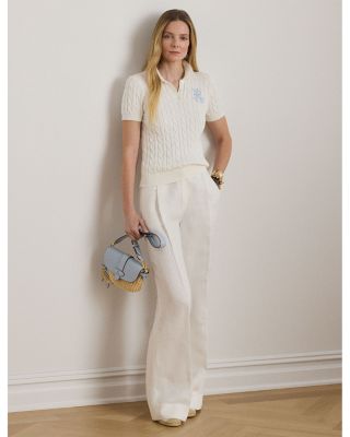 Cable Knit Polo Sweater