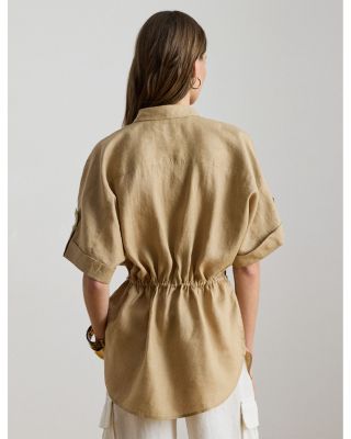 Linen Roll Tab Sleeve Tunic