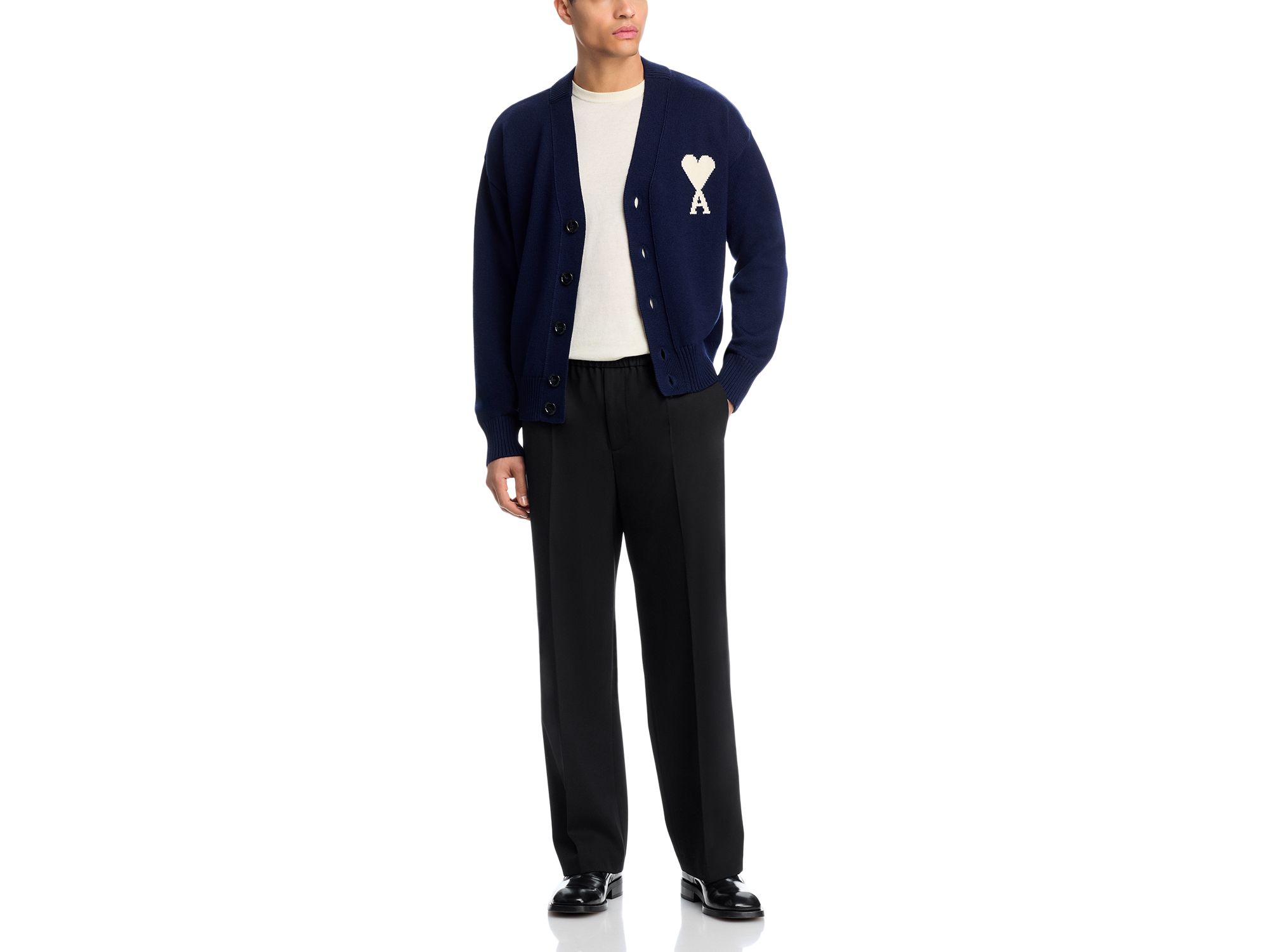 Cardigan With Contrasted Ami De Coeur — Image 4