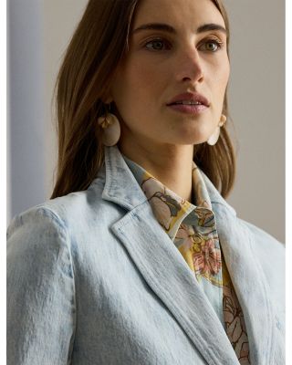 Linen Herringbone Blazer