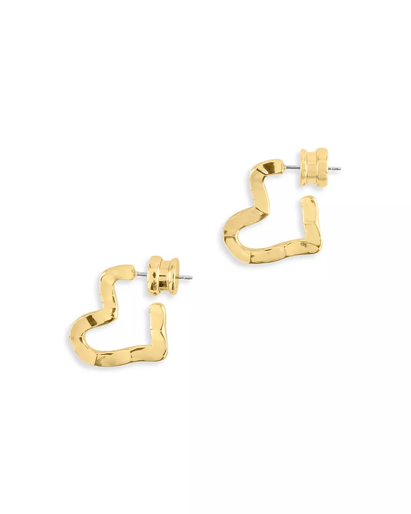 Anabel Aram Heart Hoop Earrings