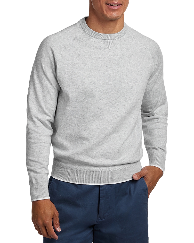 David Donahue South Point Cotton Silk Crewneck Sweater