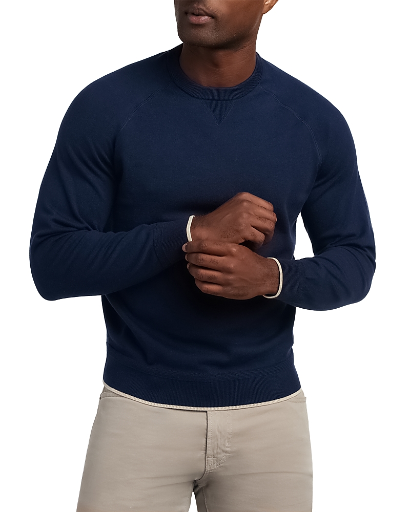 David Donahue South Point Cotton Silk Crewneck Sweater
