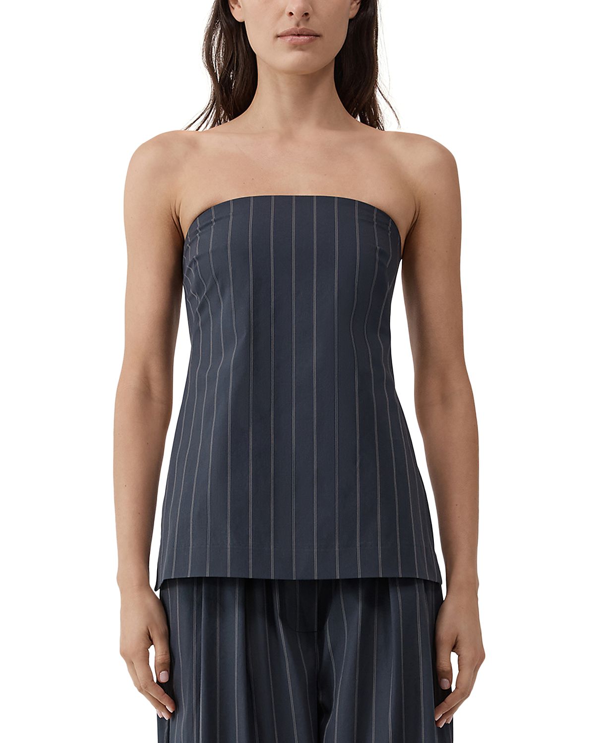 St. Agni Strapless Rouleau Tie Top