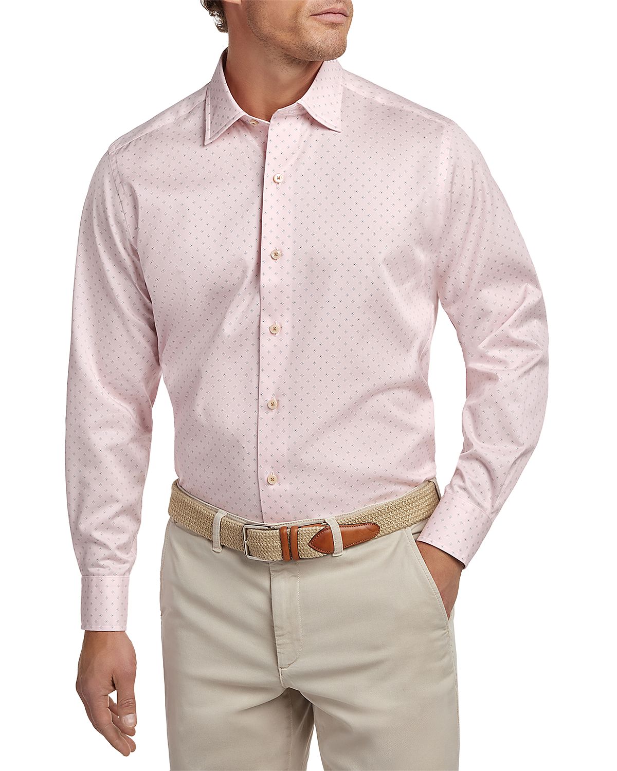David Donahue Neat Print Shirt