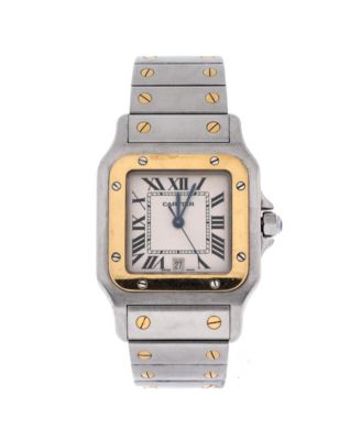 Santos de Cartier Galbee Quartz Watch in Stainless Steel and Gold 29mm