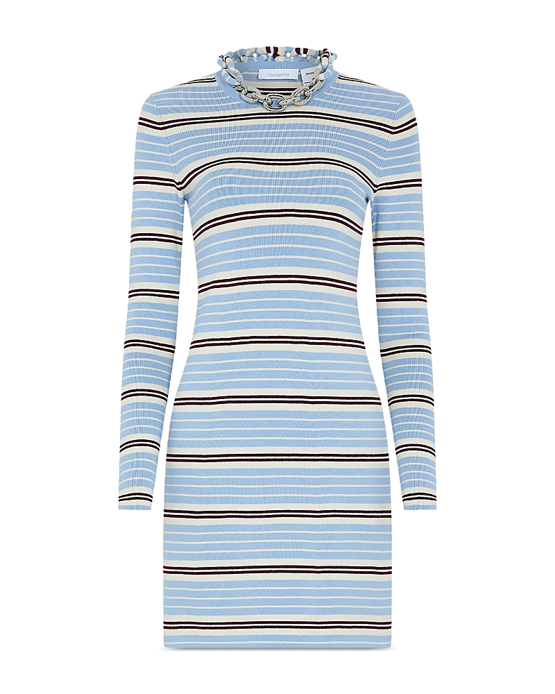 Rabanne Striped Chain Mini Dress