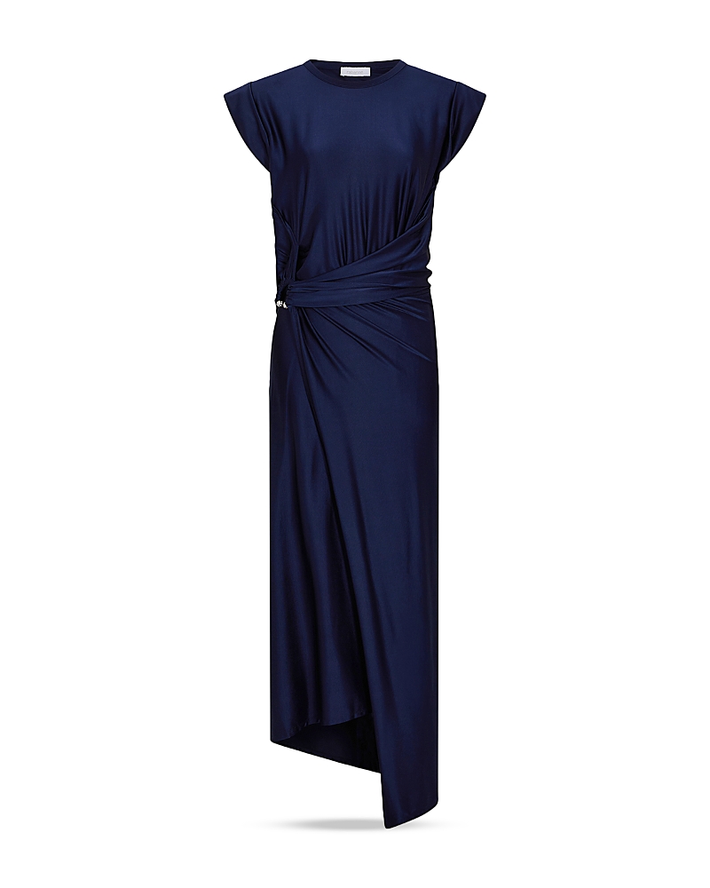 Rabanne Gathered Asymmetric Long Dress