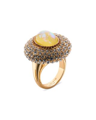 Pav&eacute; & Stone Cocktail Ring