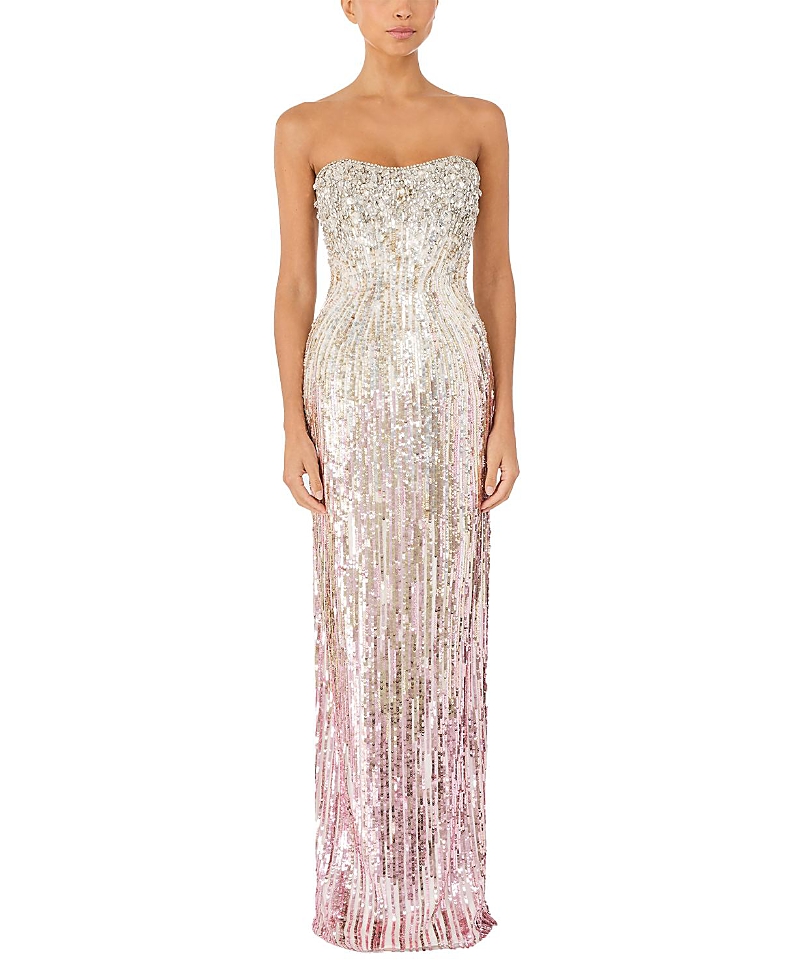 Jenny Packham Cesonia Embellished Strapless Maxi Dress