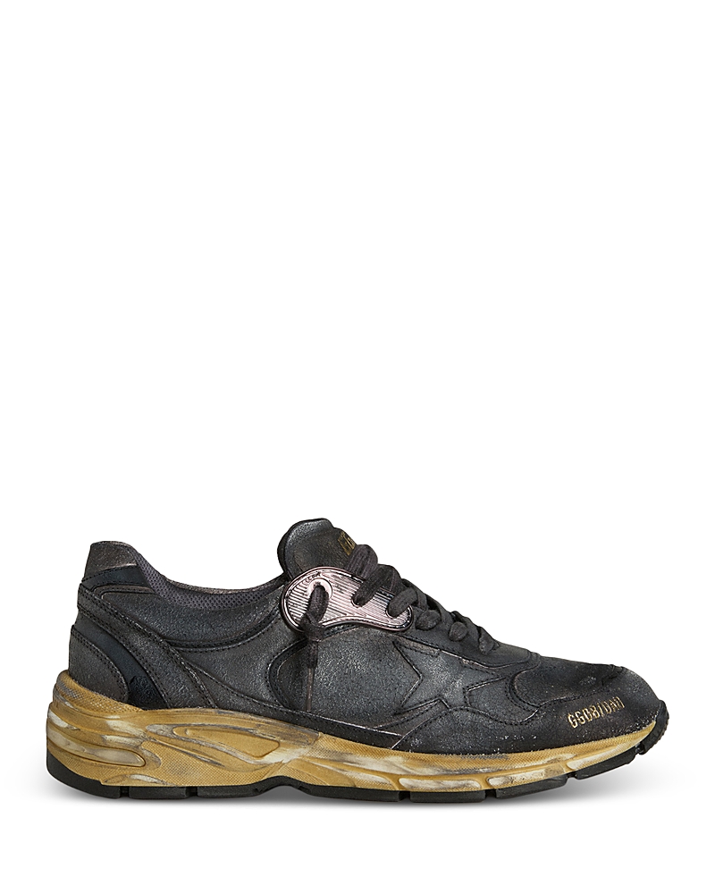 Golden Goose Men's Running Dad Crack Leather Sneakers
